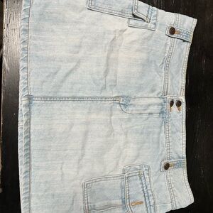Vintage Light Blue Denim Mini Skirt